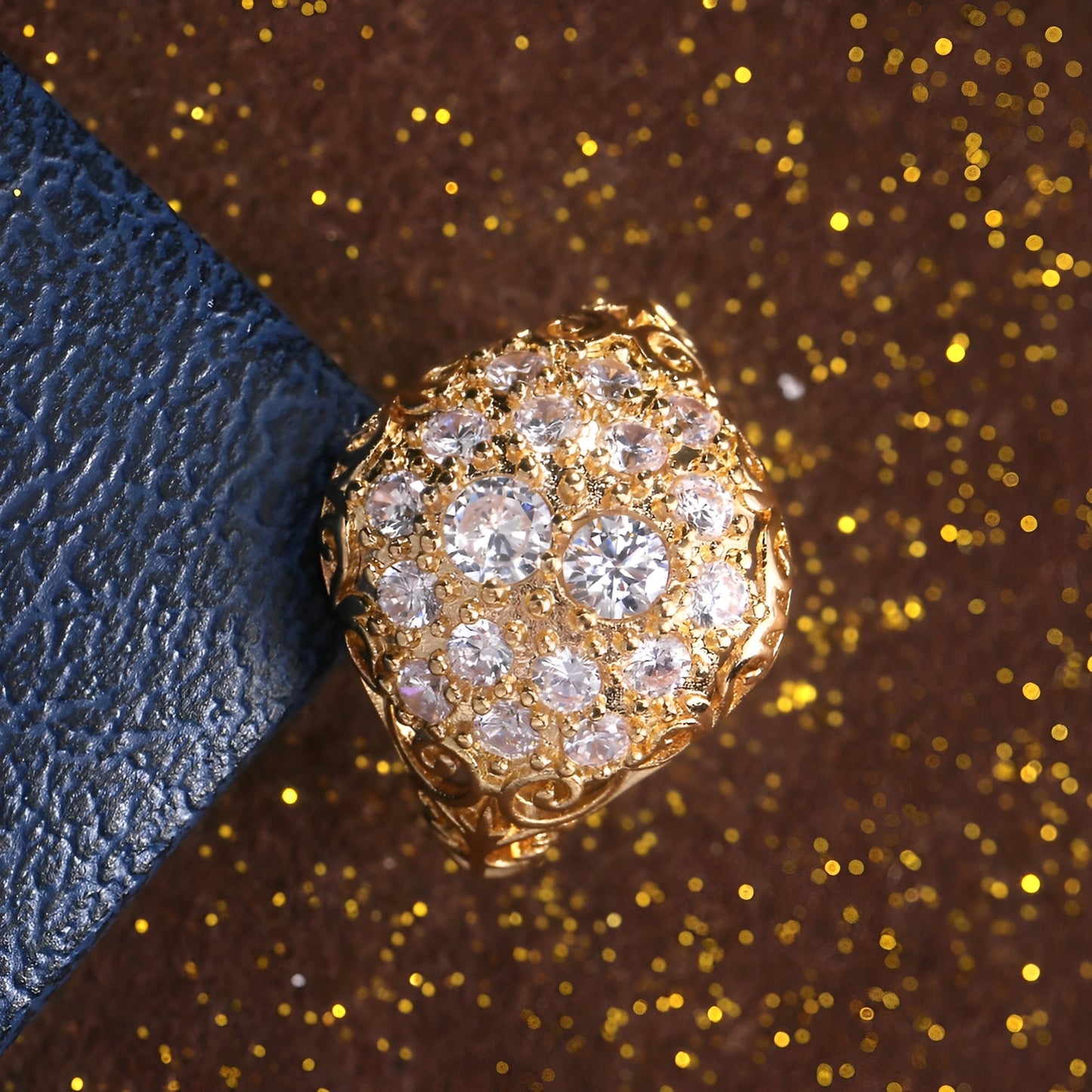 Nessa – Bague Vintage Arrondie en Doré Brillant
