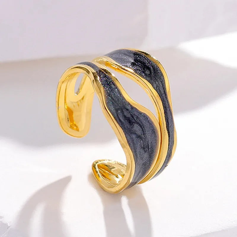 Elina – Bague Vintage en Or Blanc Élégant