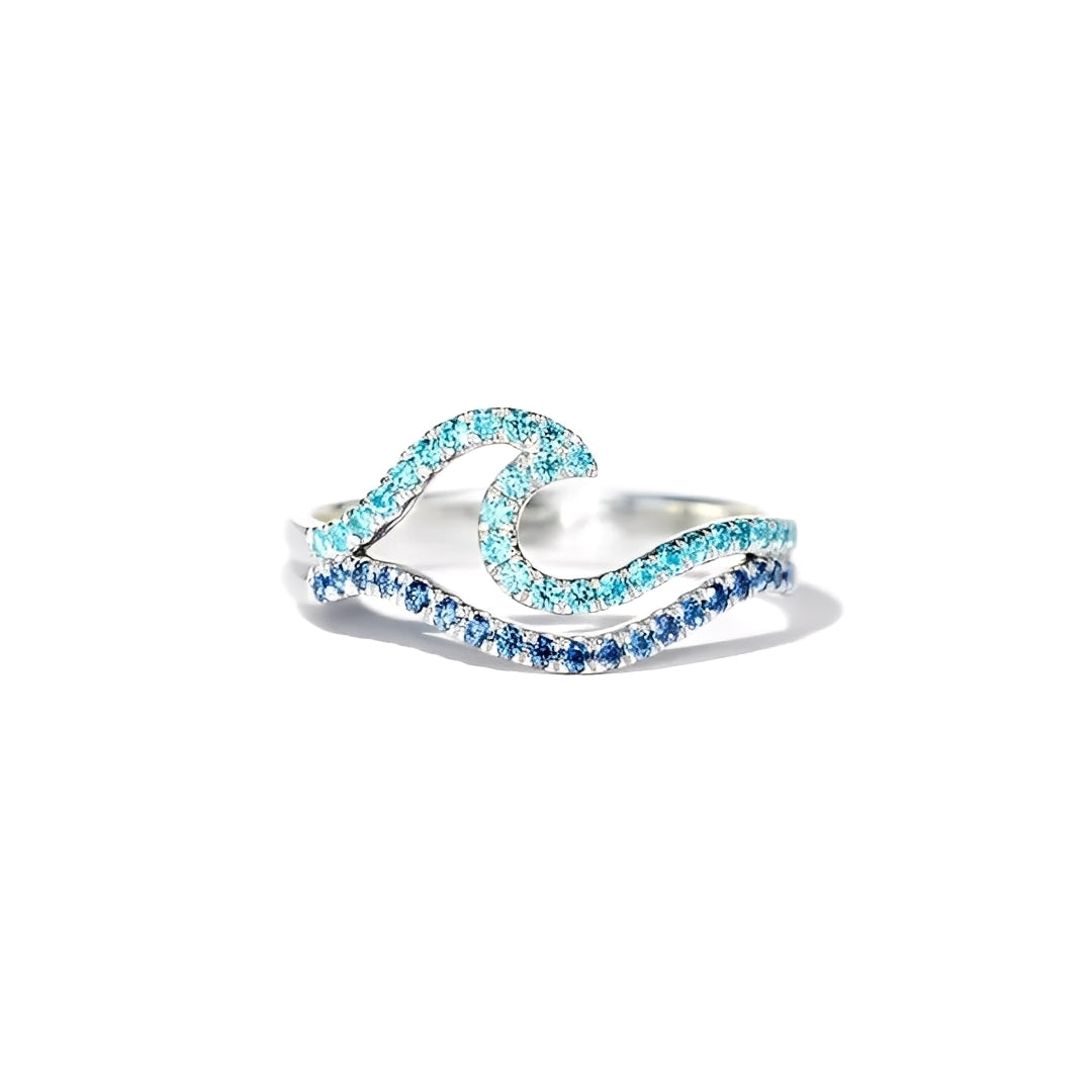 Daphnie – Bague Vague en Opale Lumineuse