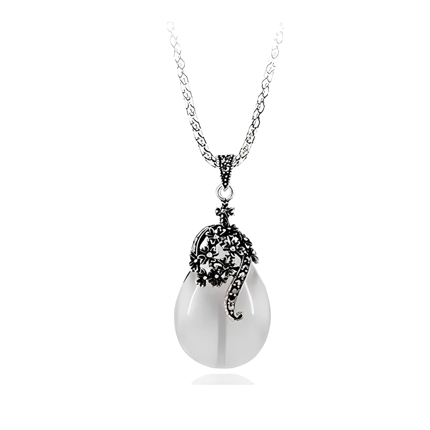 Marion – Bijoux Classiques en Opale Blanche