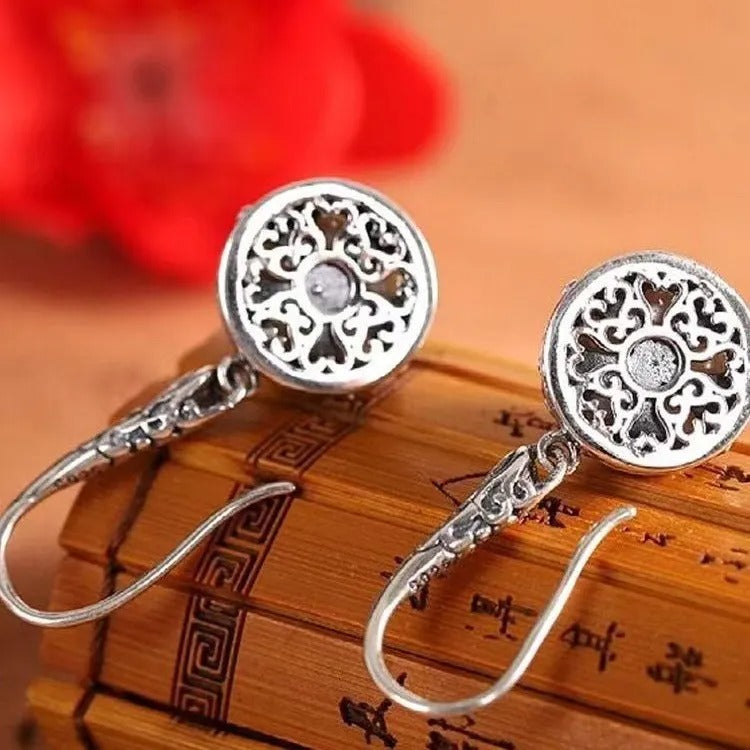 Rosalie – Boucles Argentées et Perles