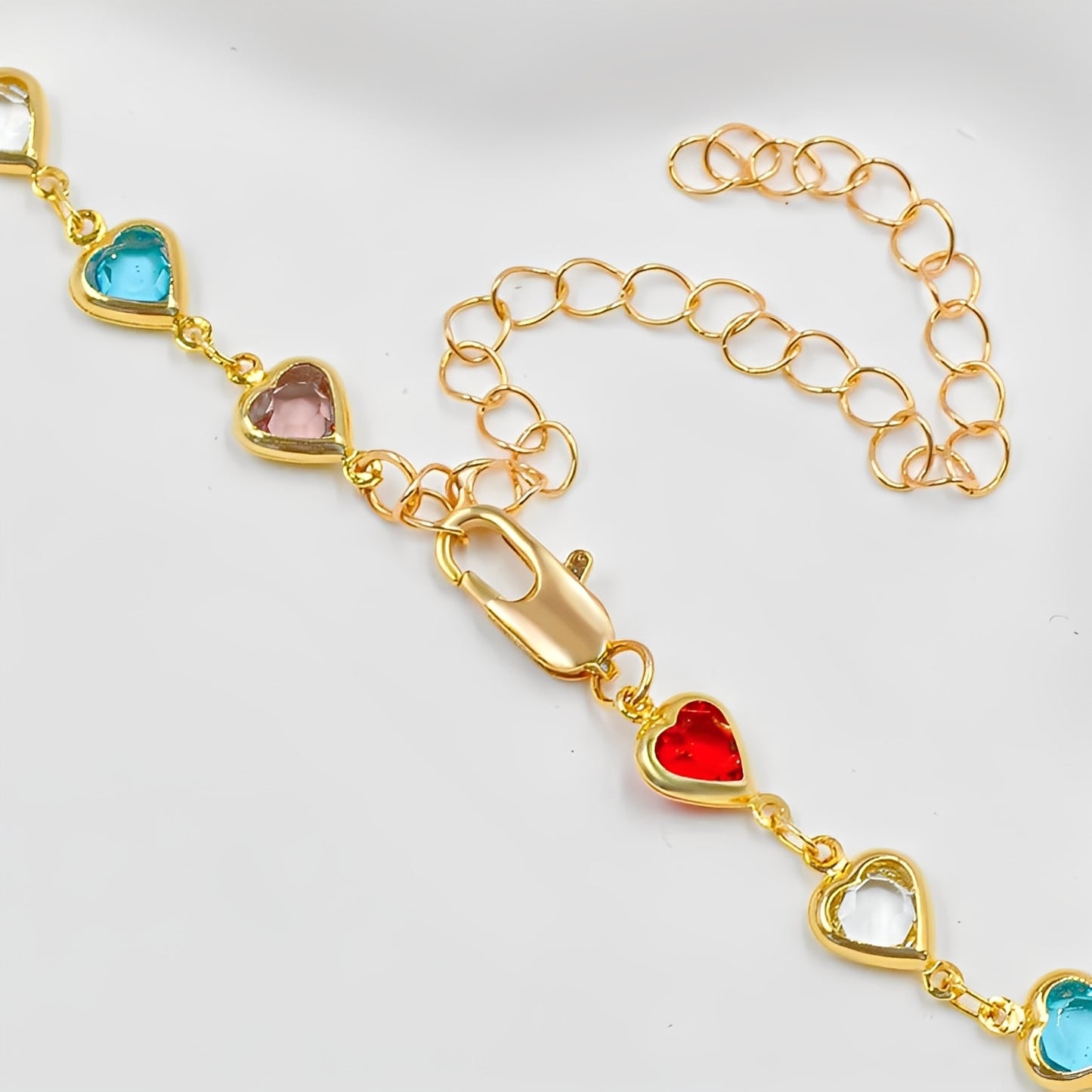 Amara – Collier de Cœurs en Cristal Multicolore