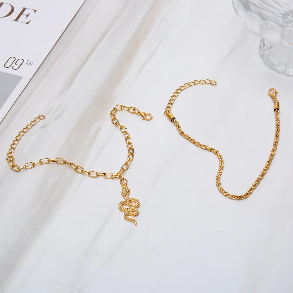 Maelli – Chaînette de Cheville Bohème Élégante