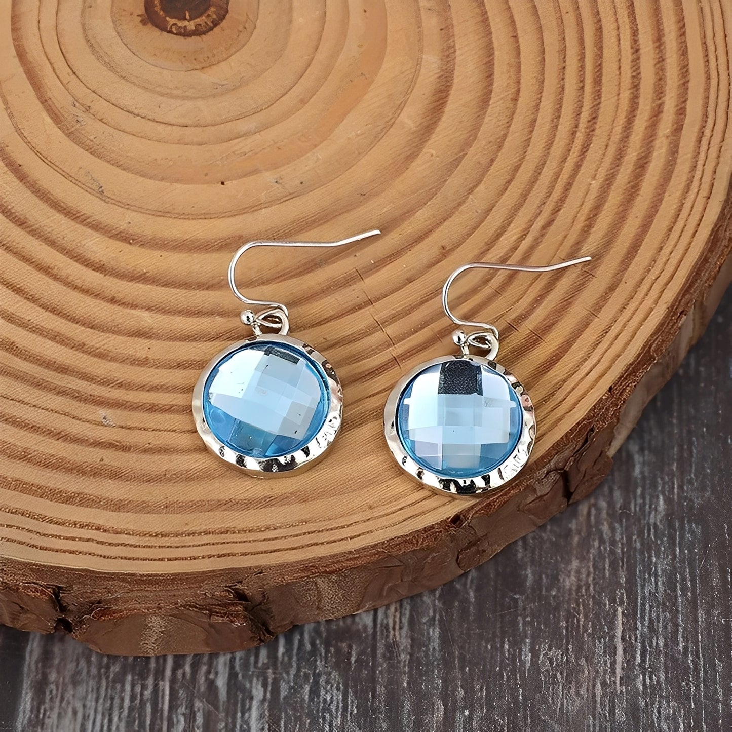 Azura – Boucles d’Oreilles Cristaux Bleus Vintage