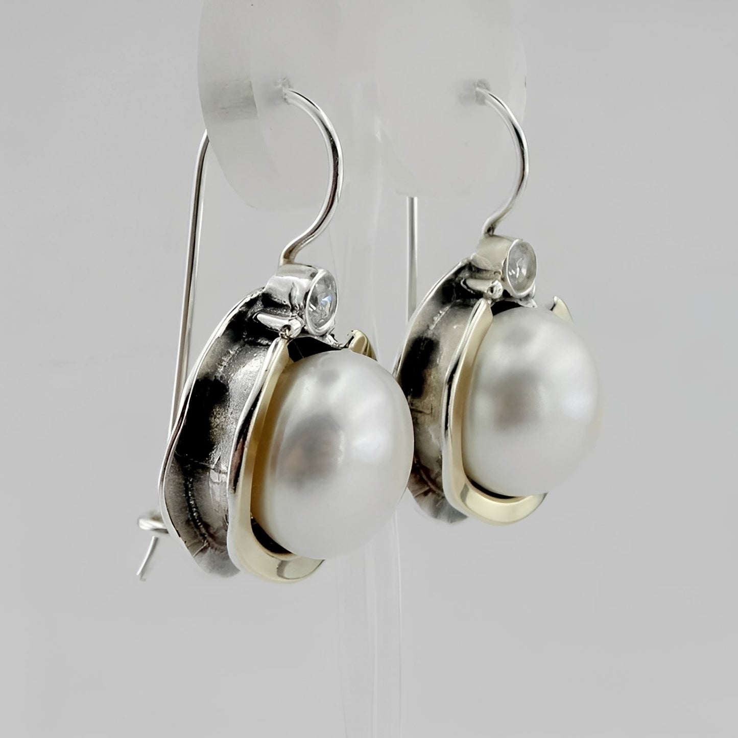 Helena – Boucles d'Oreilles Vintage avec Perles Arrondies