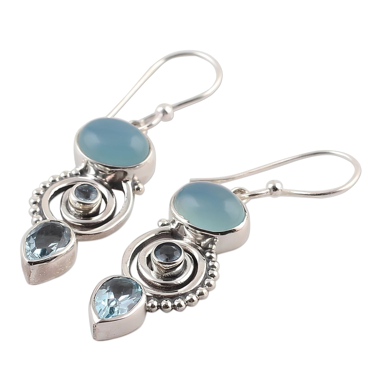 Cassie – Boucles d'oreilles Vintage avec Pierre de Lune