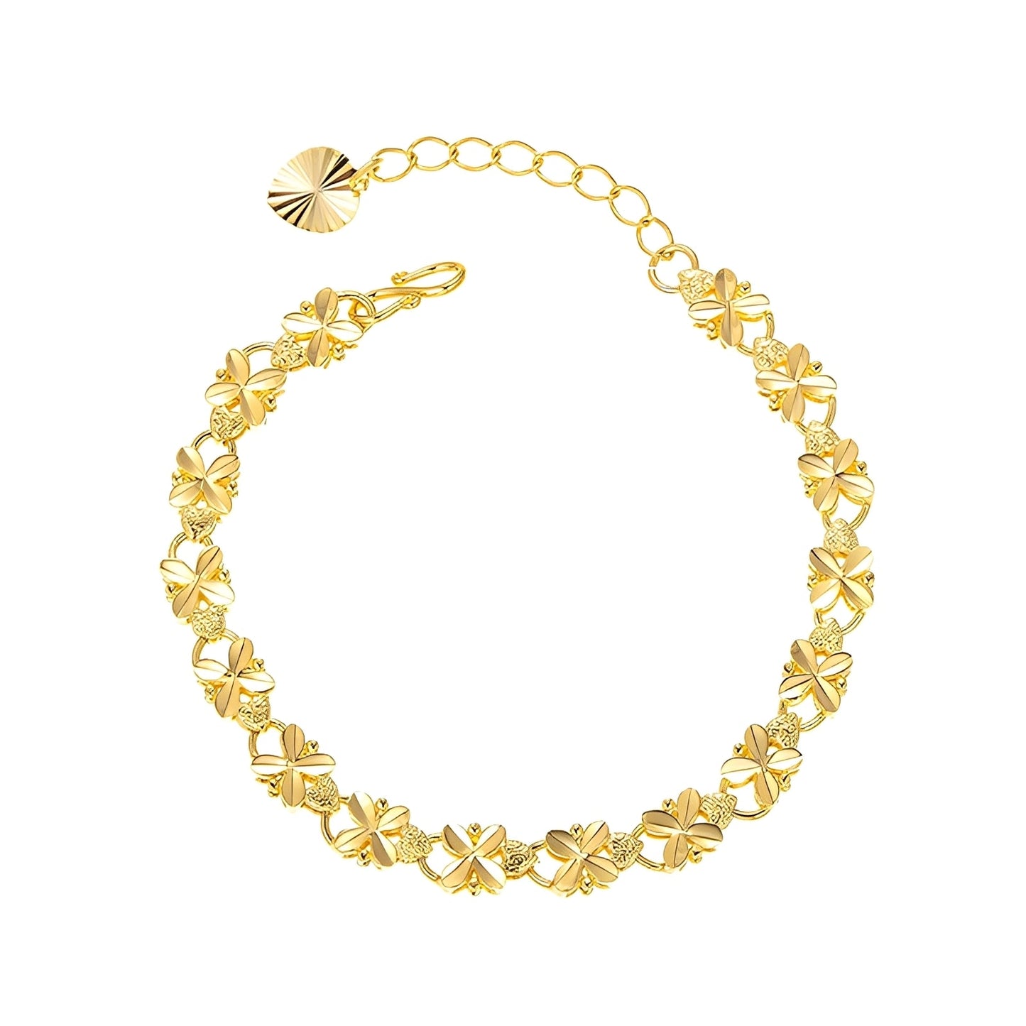 Dalia – Bracelet Vintage en Or avec Marguerites