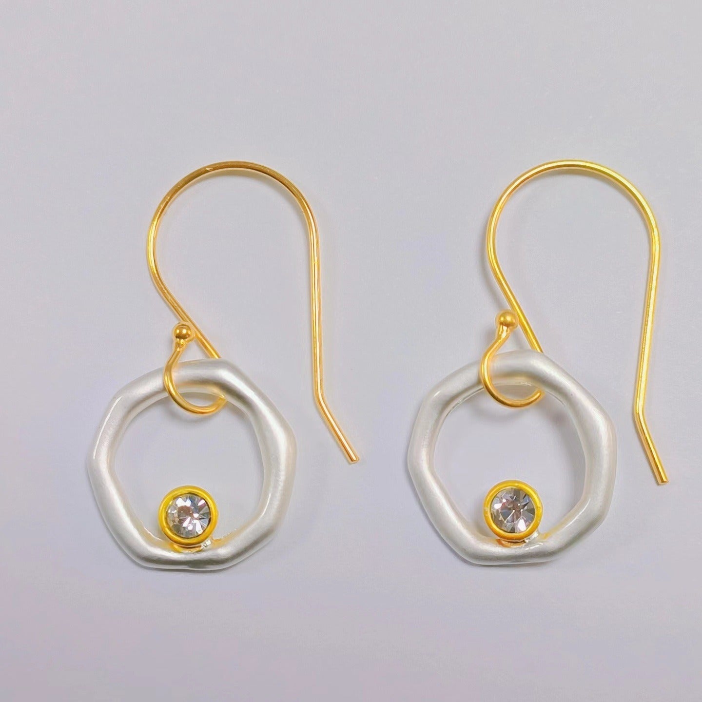 Zia – Boucles Vintage Zircone Or & Argent