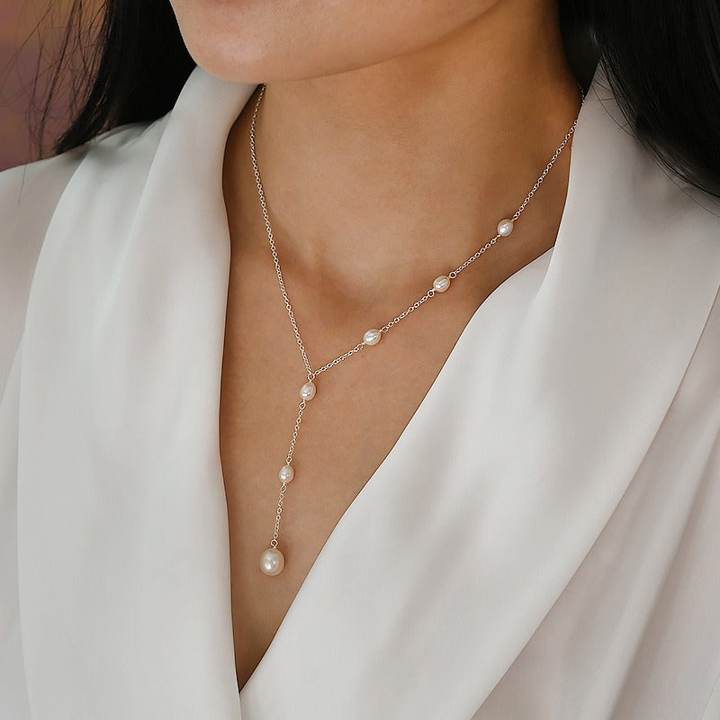 Kayla – Collier Vintage à Pendentif Perlé