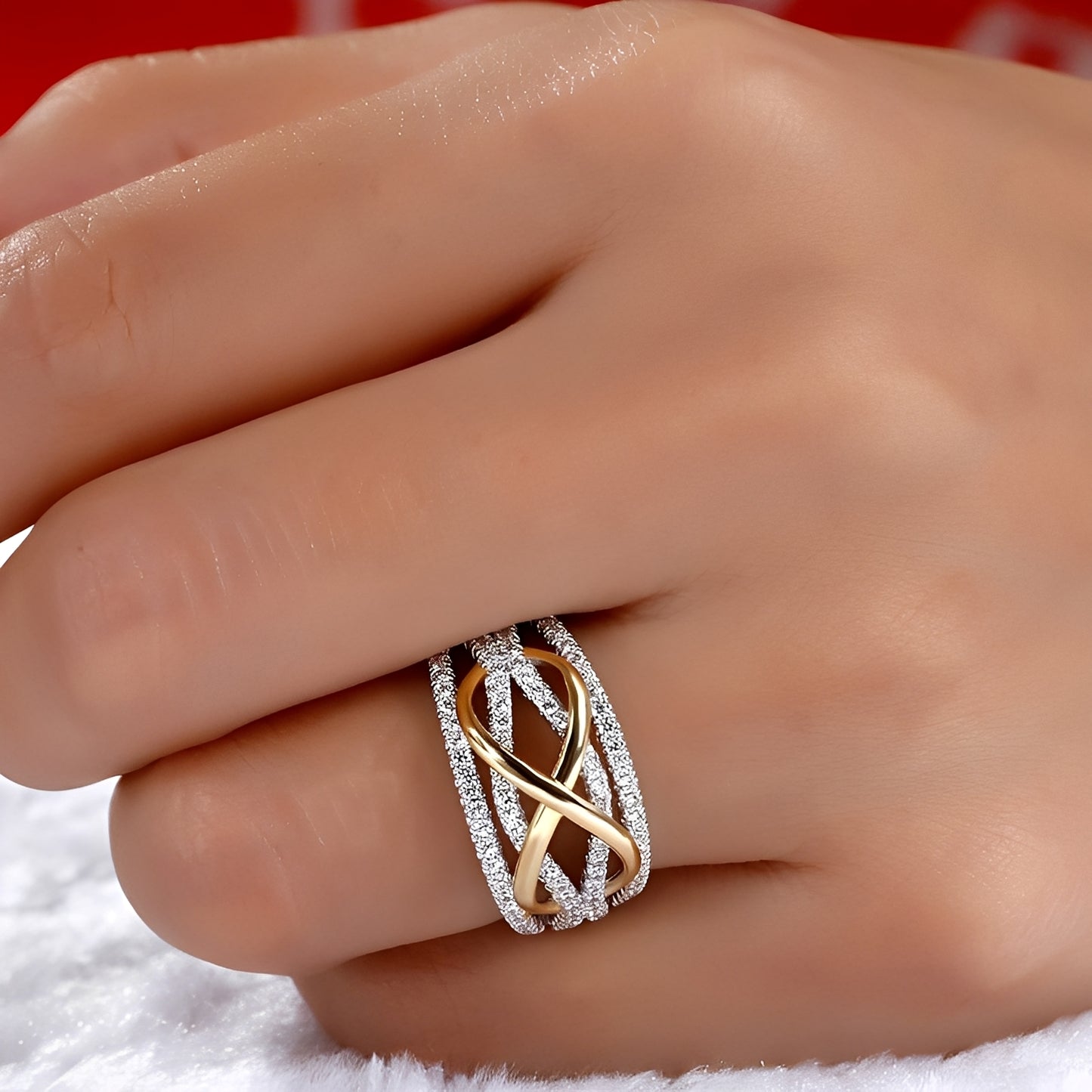 Inaya – Bague Symbole Infini Élégante pour Femme