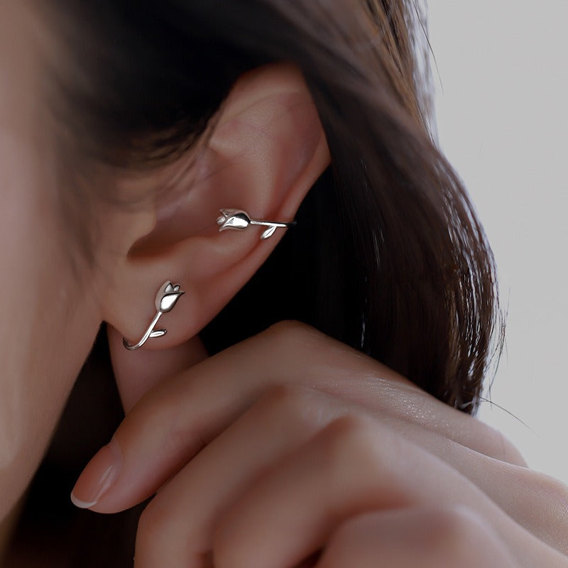 Isabelle – Boucles Pendantes Tulipe Élégantes