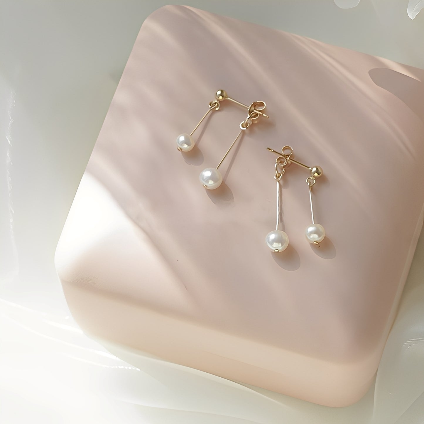 Alice – Boucles d’Oreilles Pendentif Perle Romance
