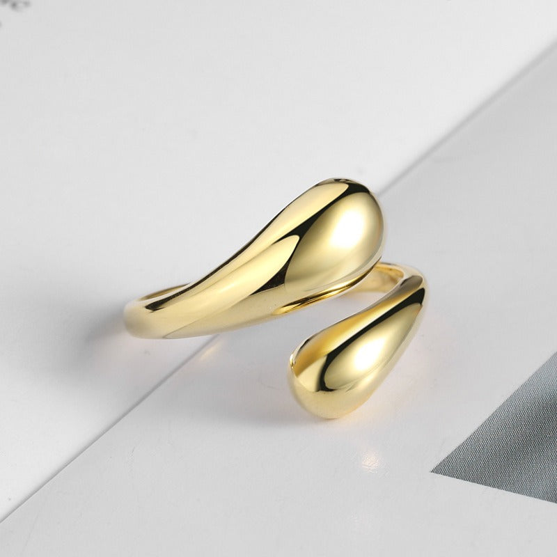 Willow – Bague Goutte Enveloppante Dorée