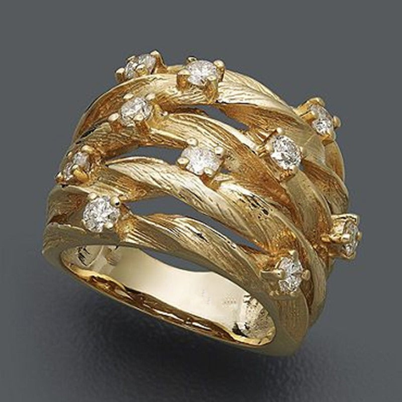 Maya – Bague Vintage Dorée Élégante