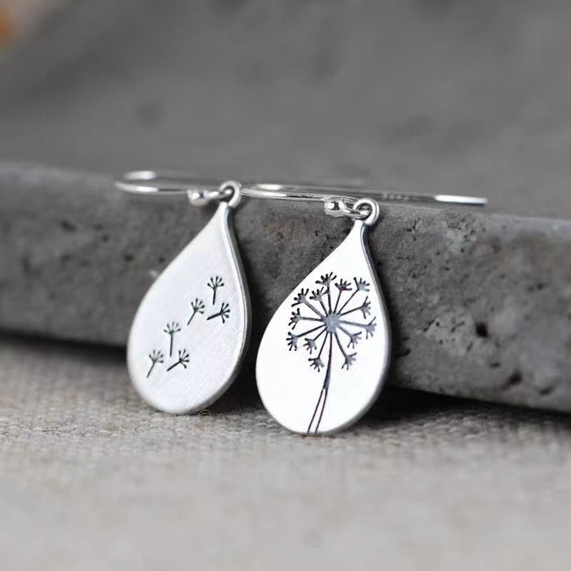 Diane – Boucles d’Oreilles Vintage Fleur Argent