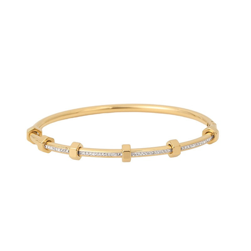 Elsa - Bracelet Raffiné en Or Doré