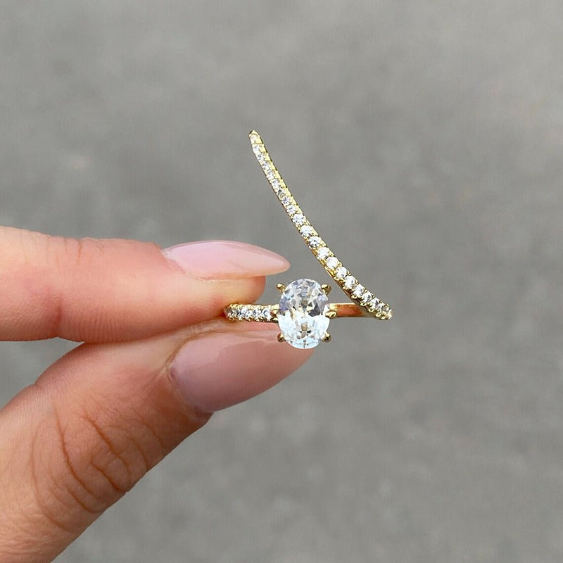 Aimi – Bague de Mariage à Quatre Griffes