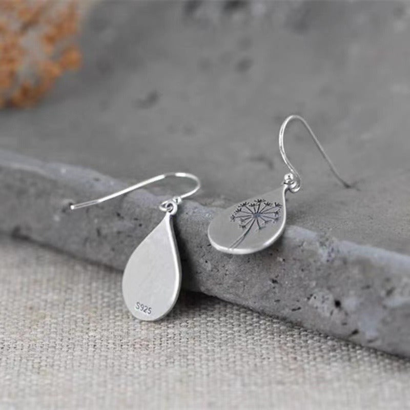 Diane – Boucles d’Oreilles Vintage Fleur Argent