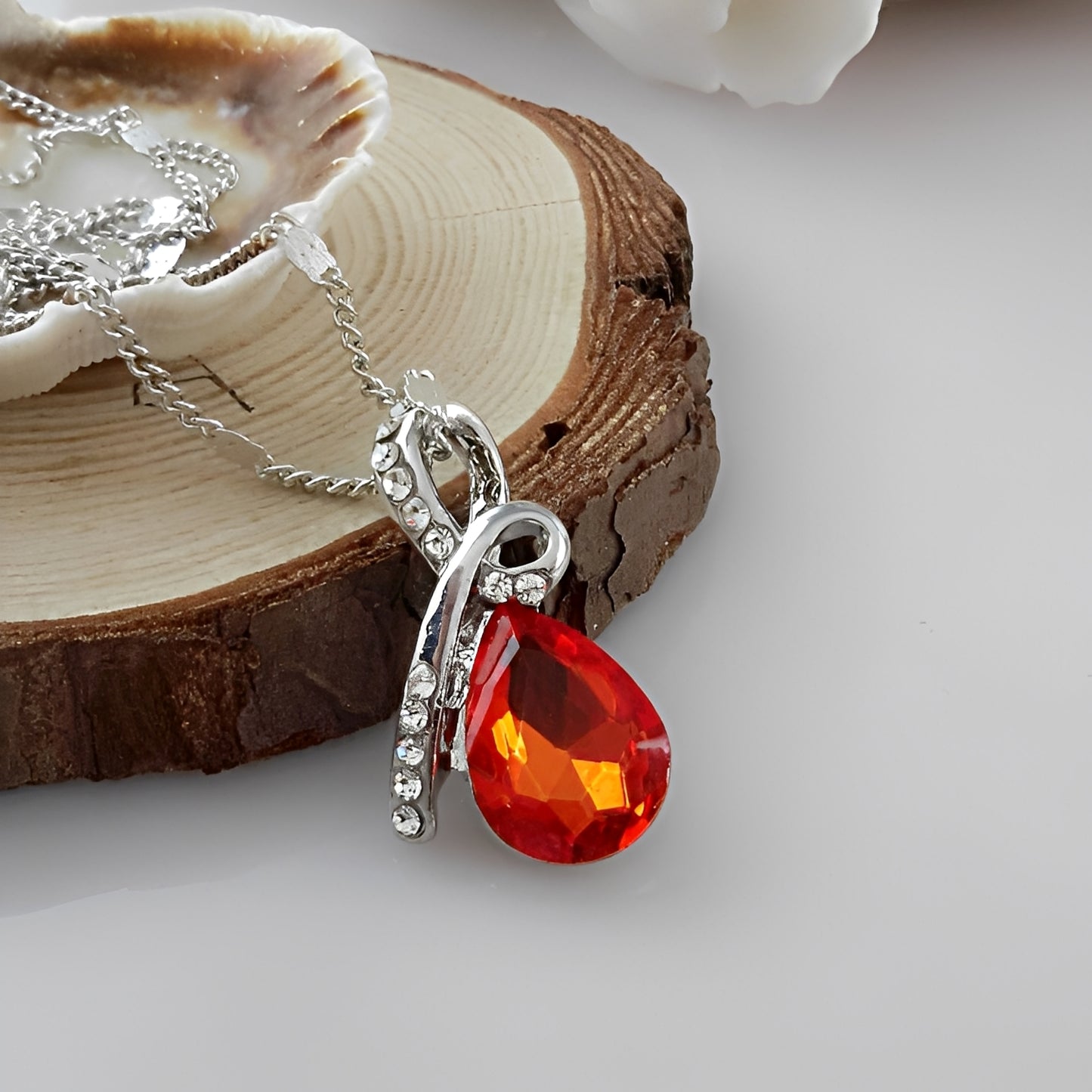 Pilar – Collier Cristal Étincelant Or Blanc