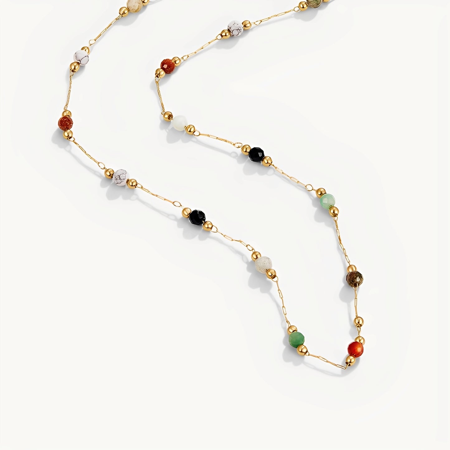 Malou – Collier Maillons Colorés avec Perles