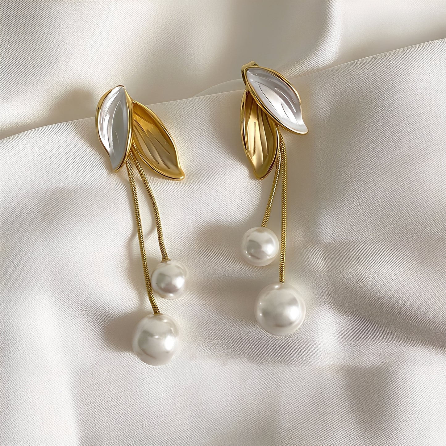 Paloma – Puces d’Oreilles Feuille & Deux Perles