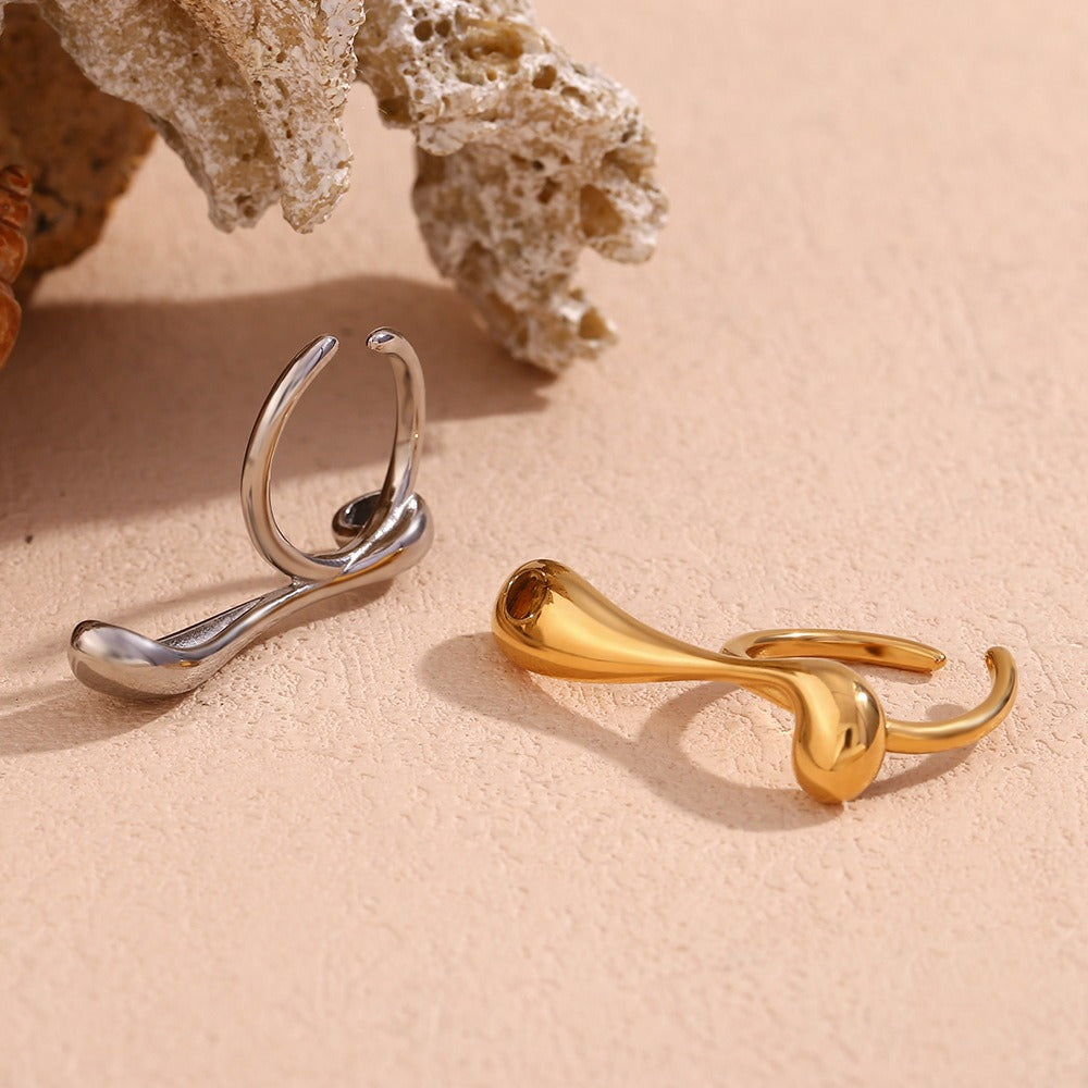 Holly – Bague Ouverte Goutte d’Eau Irrégulière
