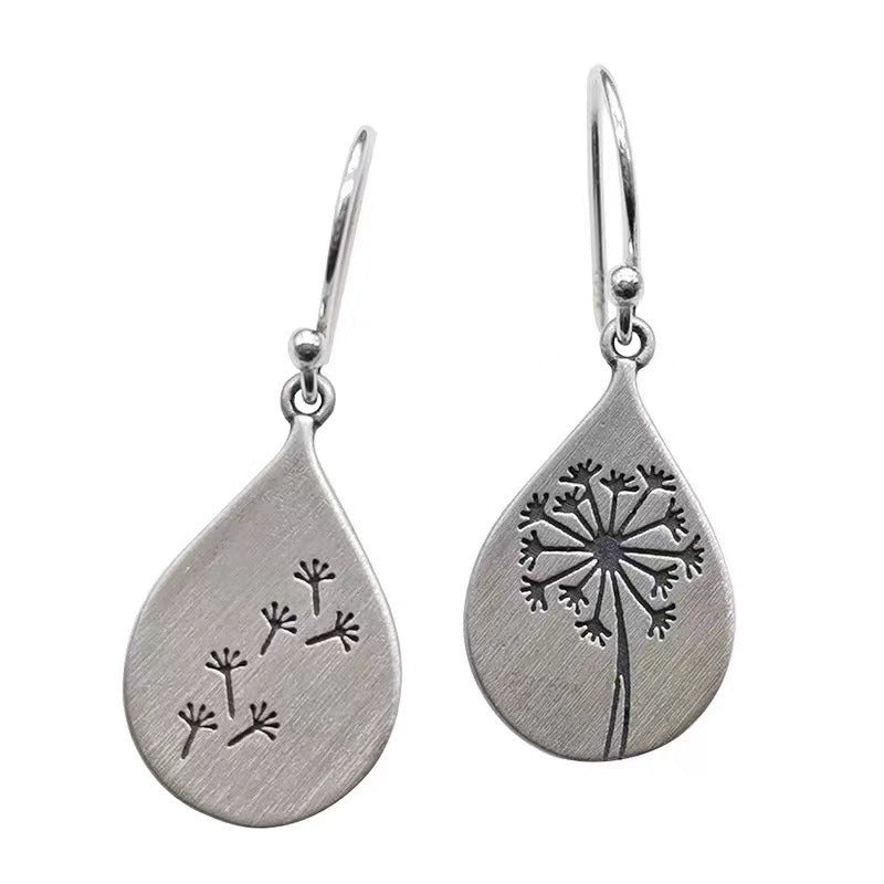 Diane – Boucles d’Oreilles Vintage Fleur Argent