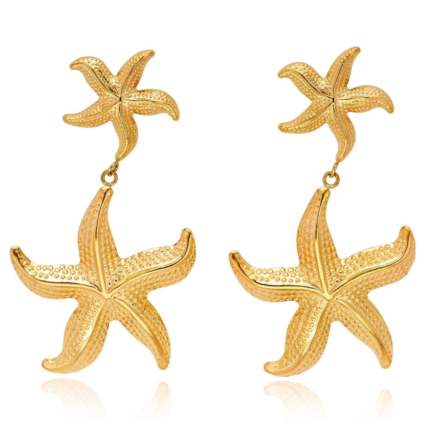Sanja – Boucles Pendantes Étoile de Mer Dorées