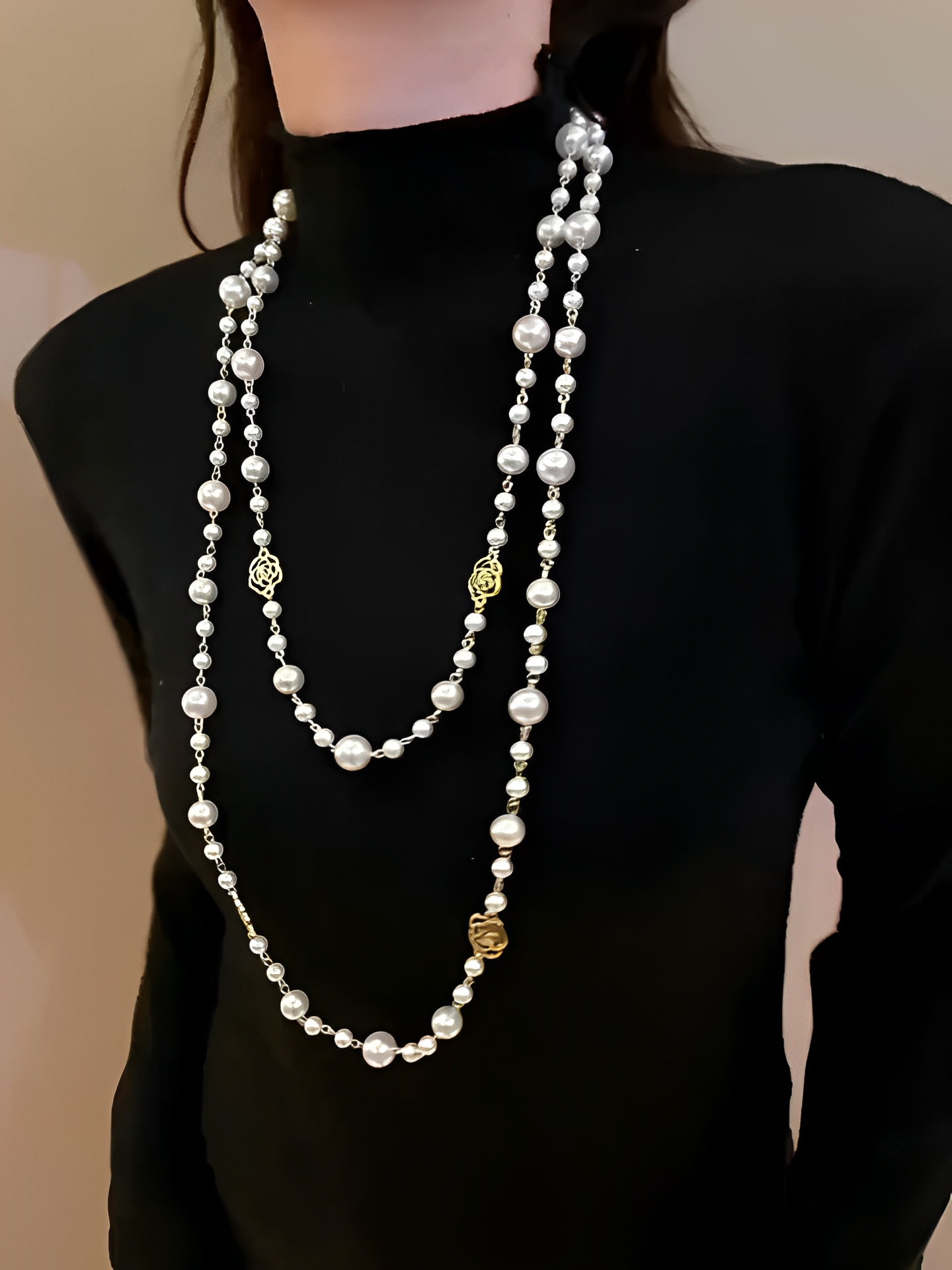 Lany – Collier Élégant avec Perle sur Chaîne Dorée