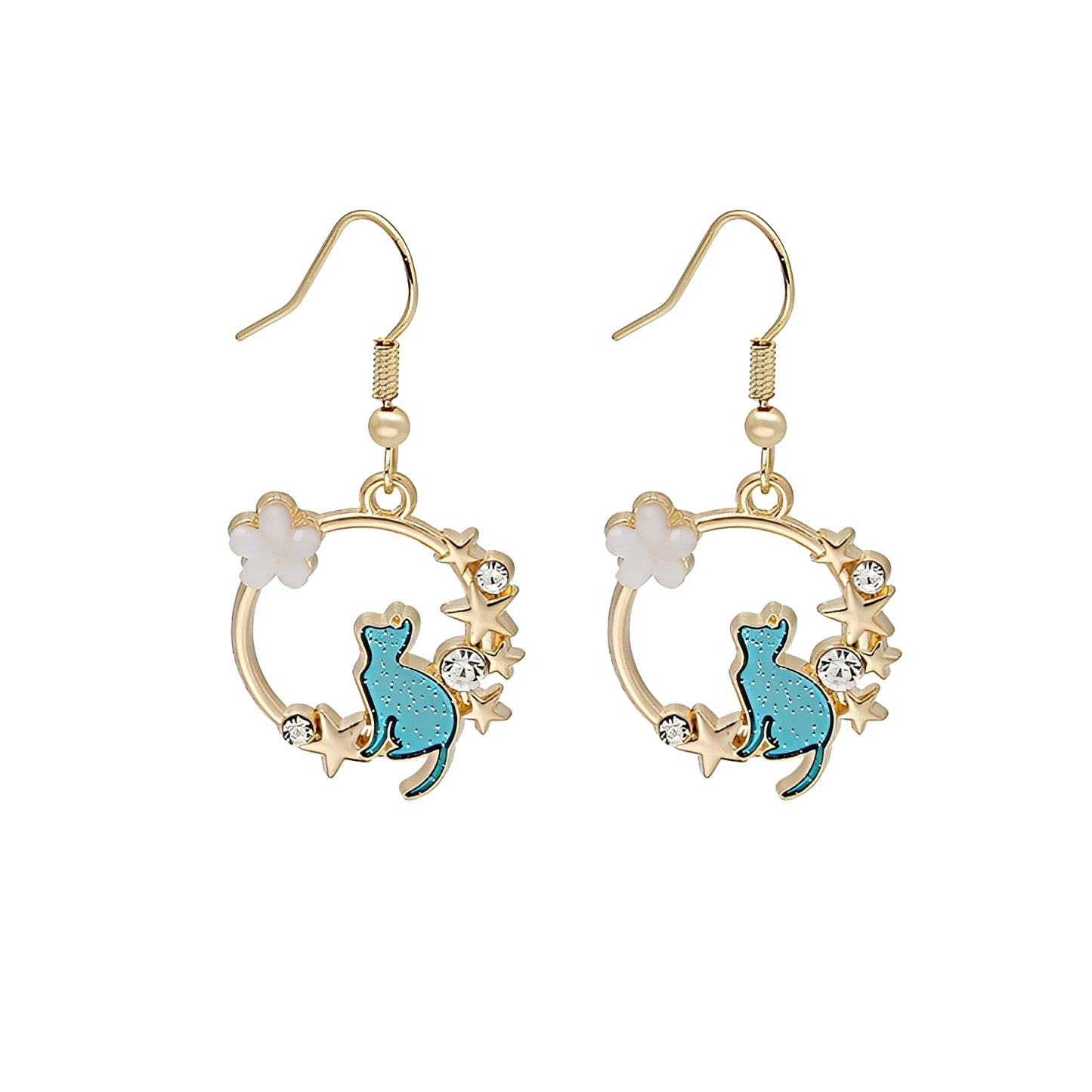 Lynna – Boucles d’Oreilles Chat Mignon