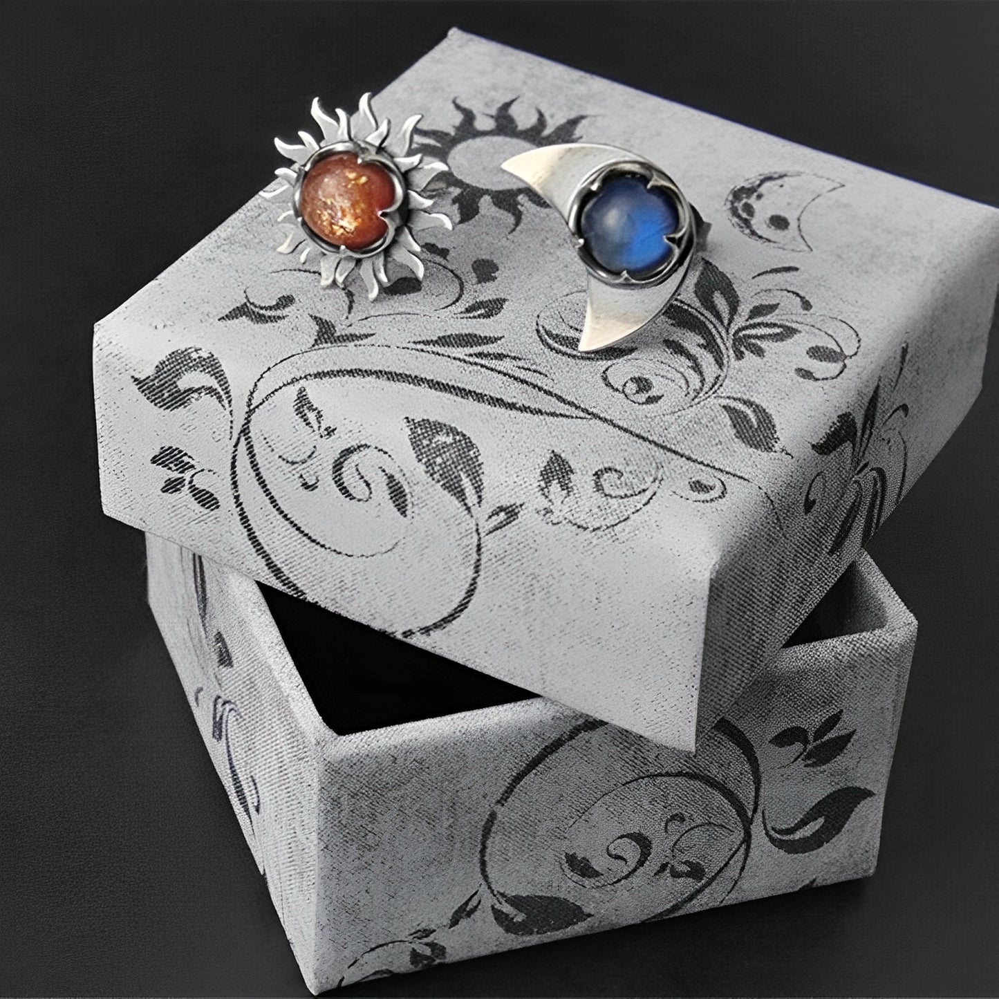 Marian – Boucles d’Oreilles Soleil et Lune