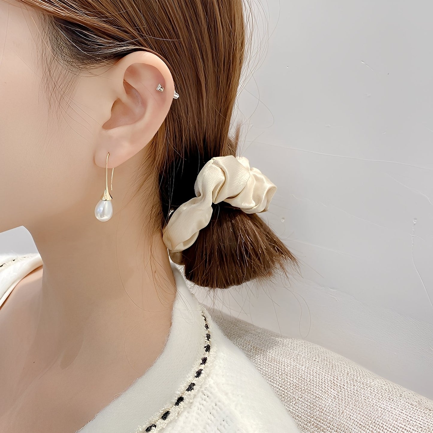 Wilgene – Boucles d'Oreilles Classiques de Perle