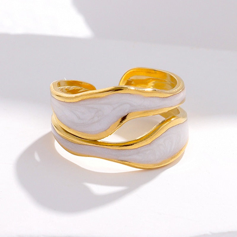 Elina – Bague Vintage en Or Blanc Élégant