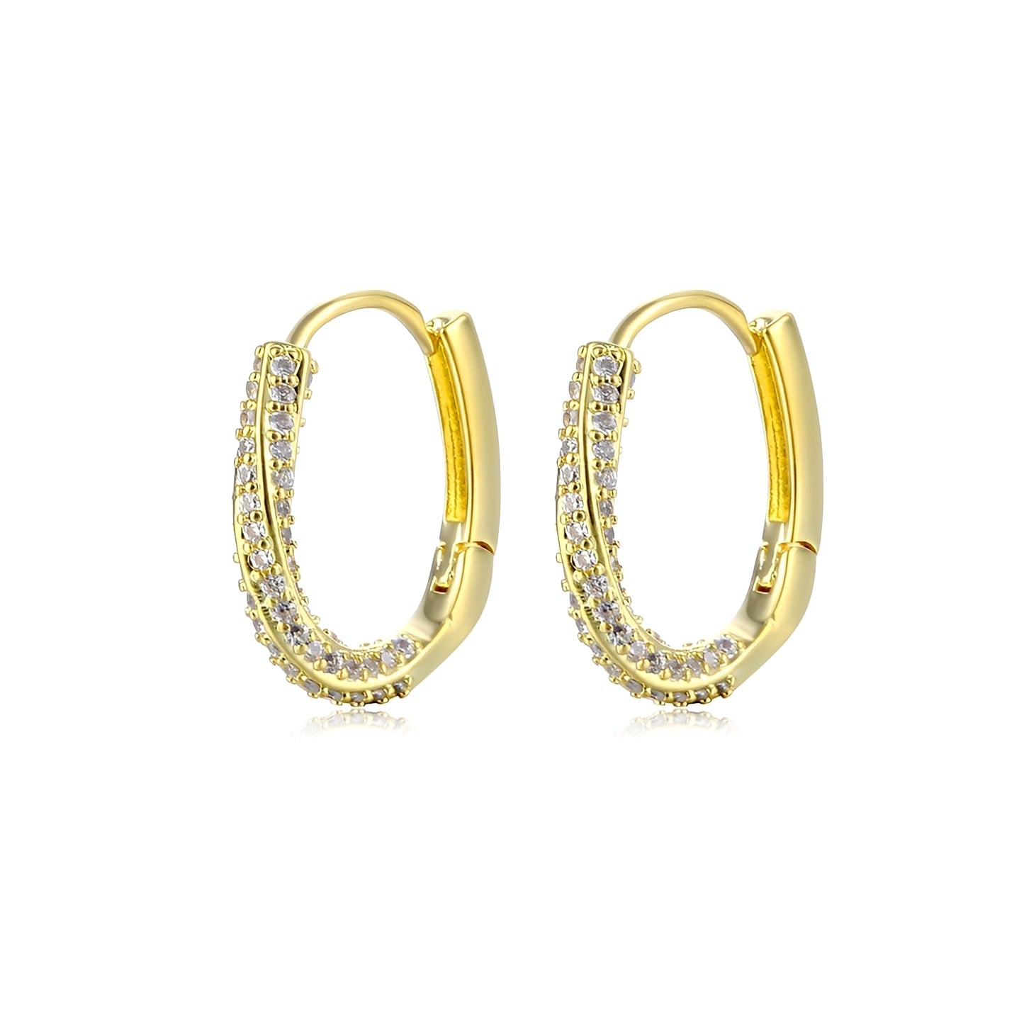 Jiya – Boucles d'Oreilles Or Brillant Irrégulières