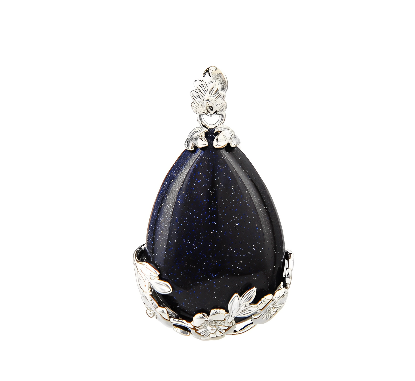 Lysiane – Pendentif Fleur Goutte Cristal