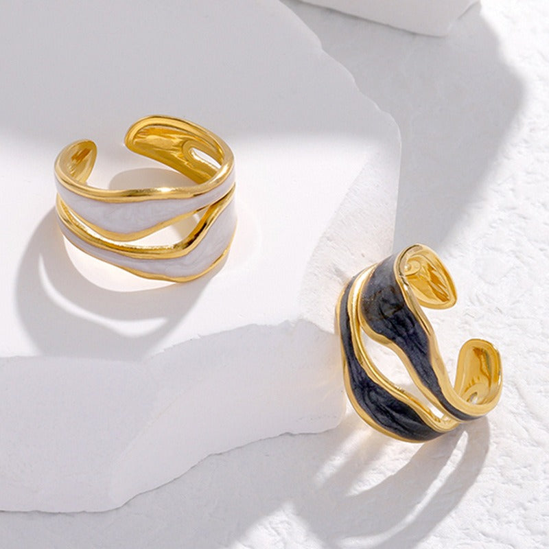 Elina – Bague Vintage en Or Blanc Élégant