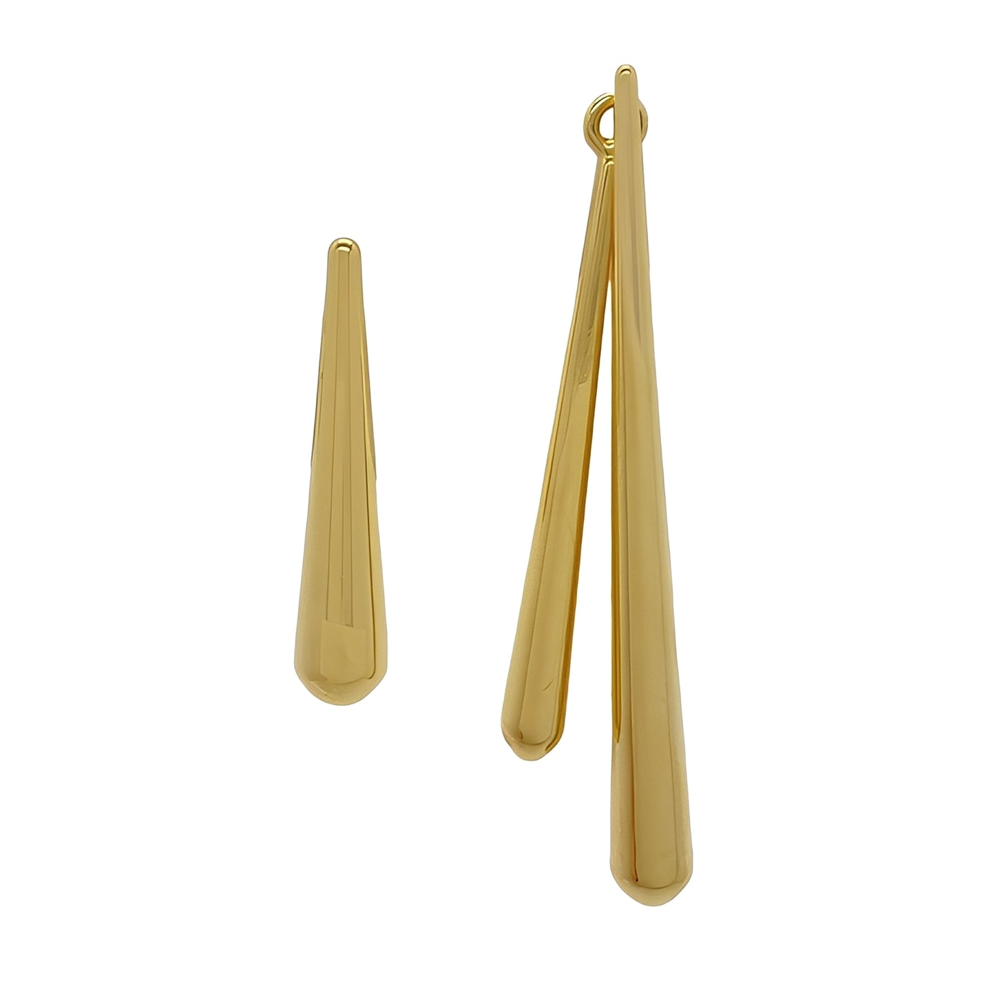 Hapi – Boucles d’Oreilles Goutte d’Eau Dorées Asymétriques