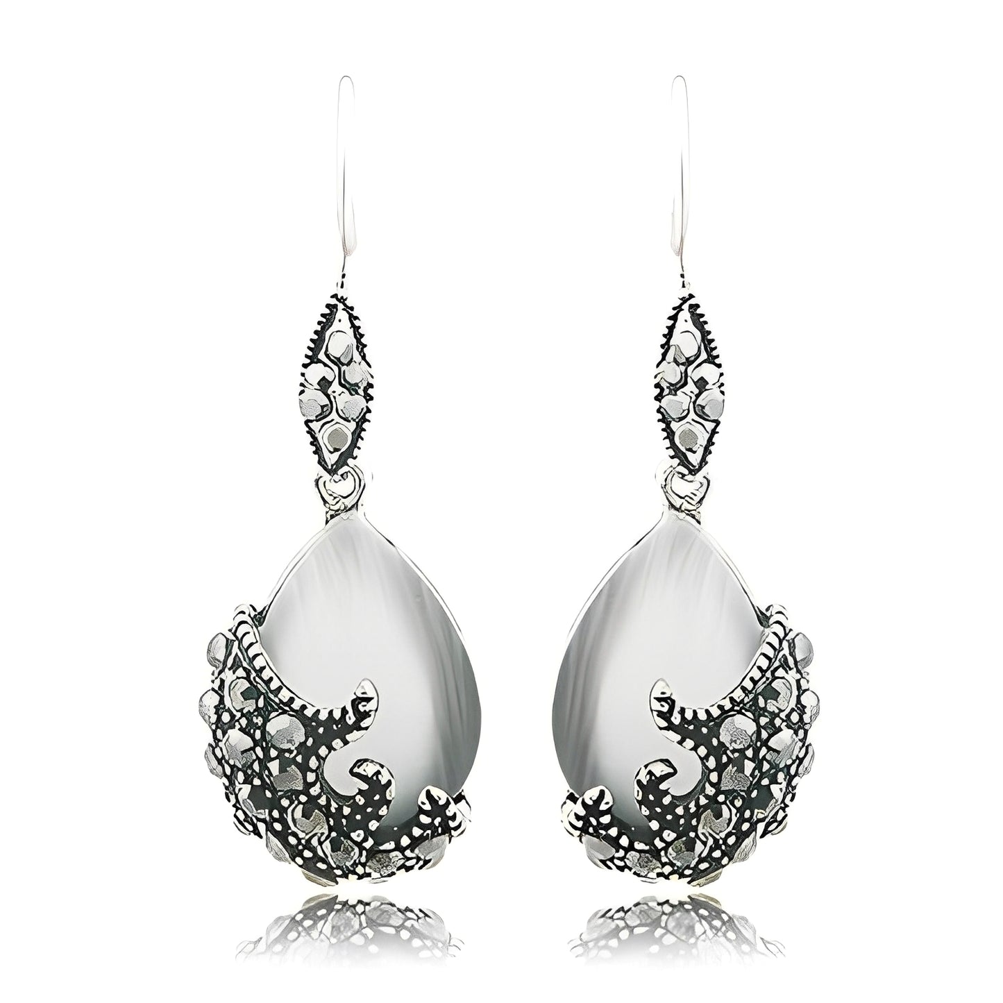 Marion – Bijoux Classiques en Opale Blanche