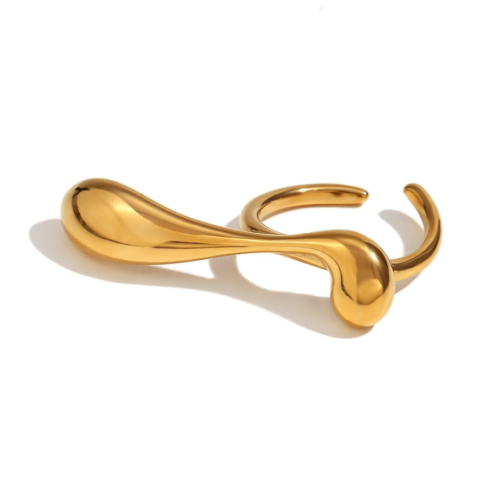 Holly – Bague Ouverte Goutte d’Eau Irrégulière