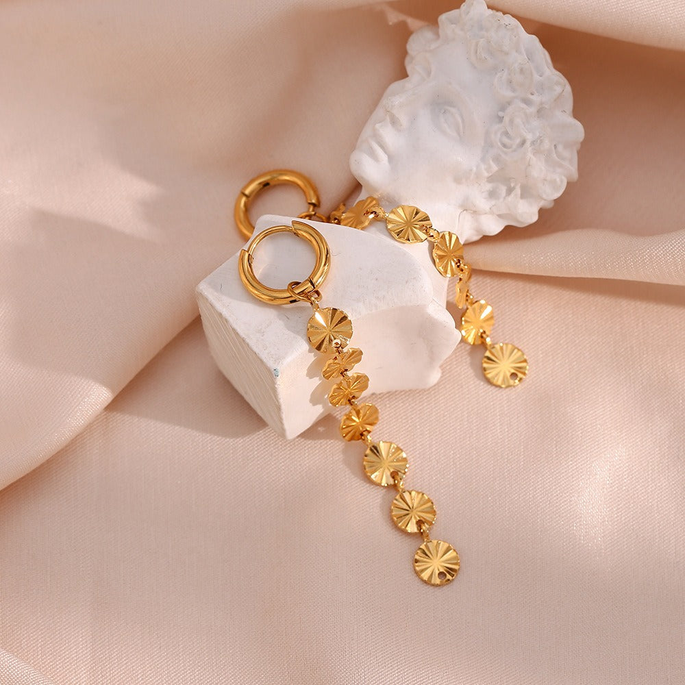 Lou – Boucles d’Oreilles Pendantes Dorées