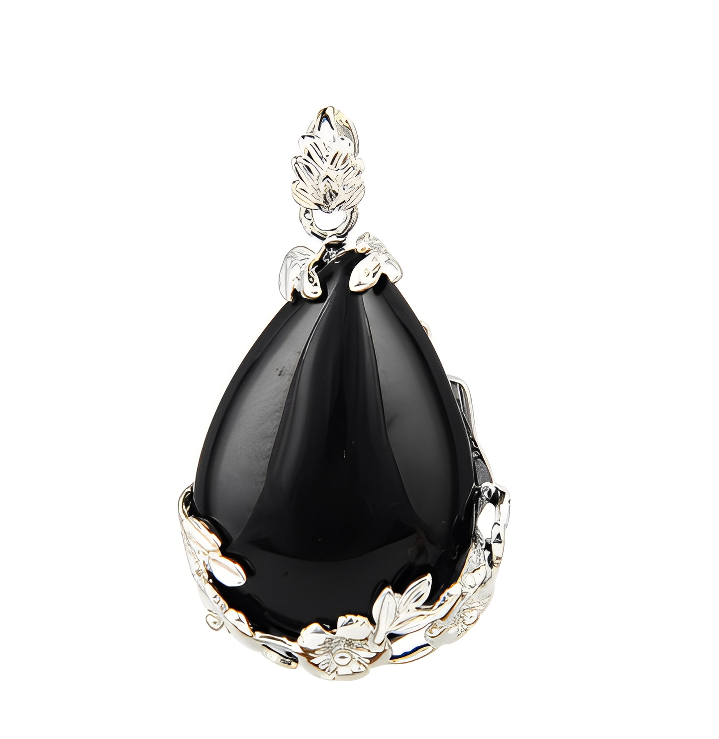 Lysiane – Pendentif Fleur Goutte Cristal