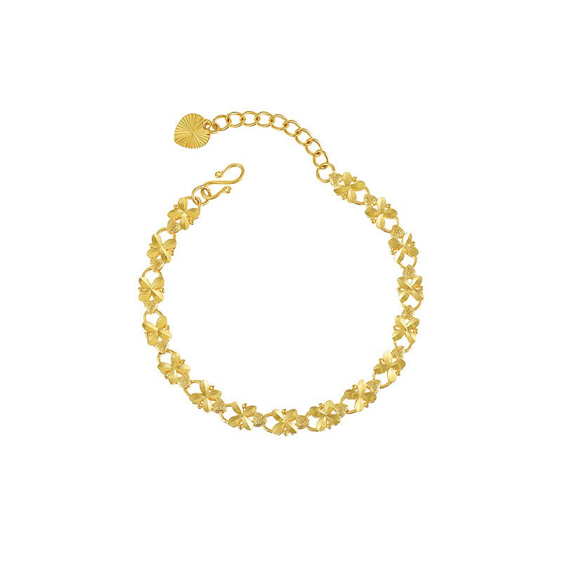 Edith – Bracelet Doré au Motif Marguerite