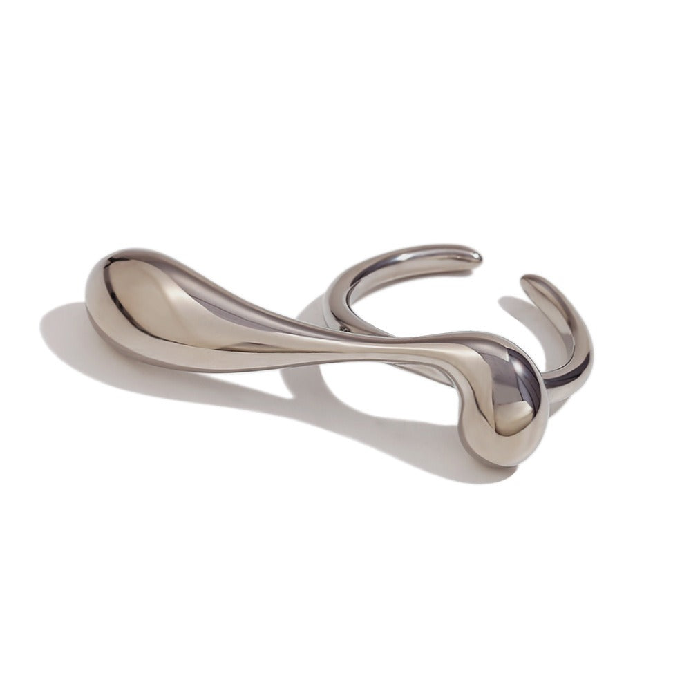 Holly – Bague Ouverte Goutte d’Eau Irrégulière
