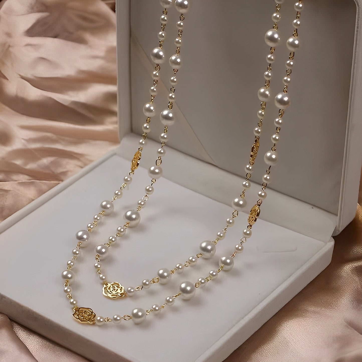 Lany – Collier Élégant avec Perle sur Chaîne Dorée