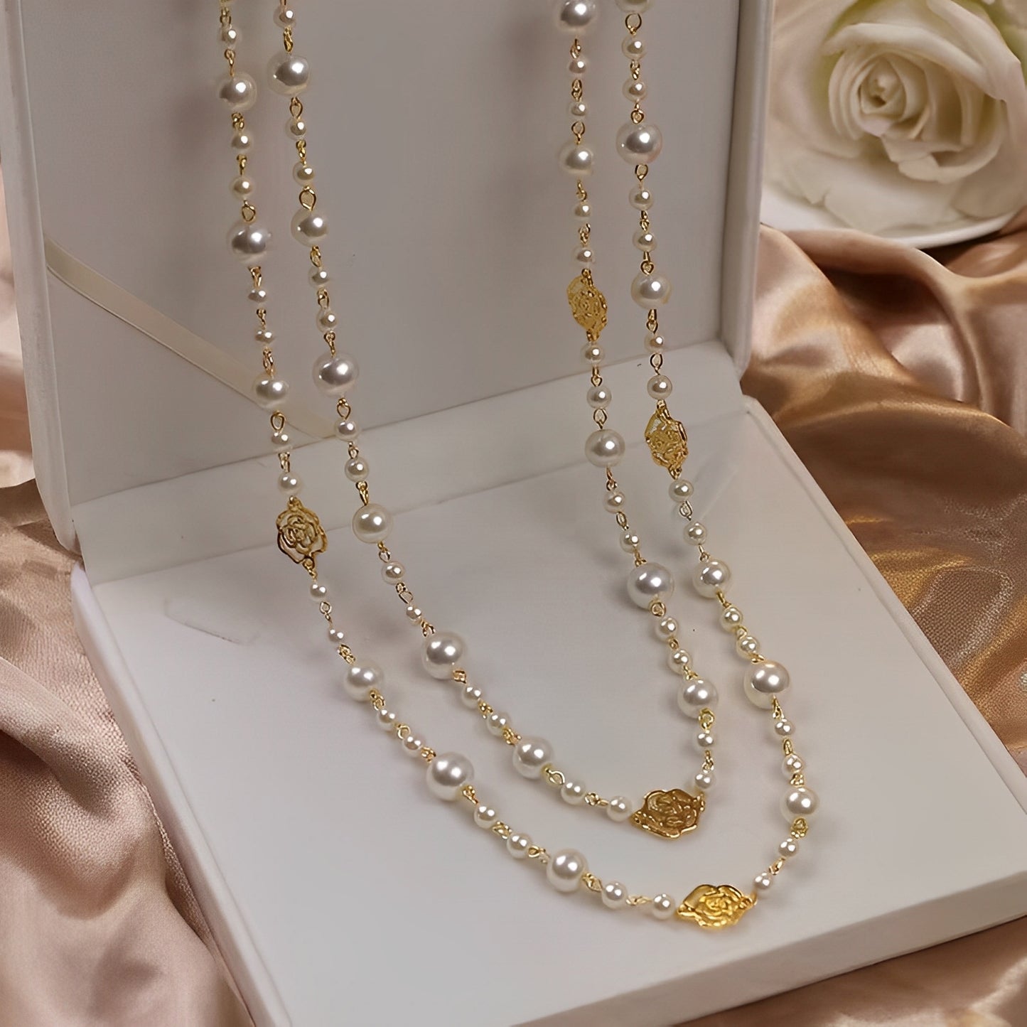 Lany – Collier Élégant avec Perle sur Chaîne Dorée