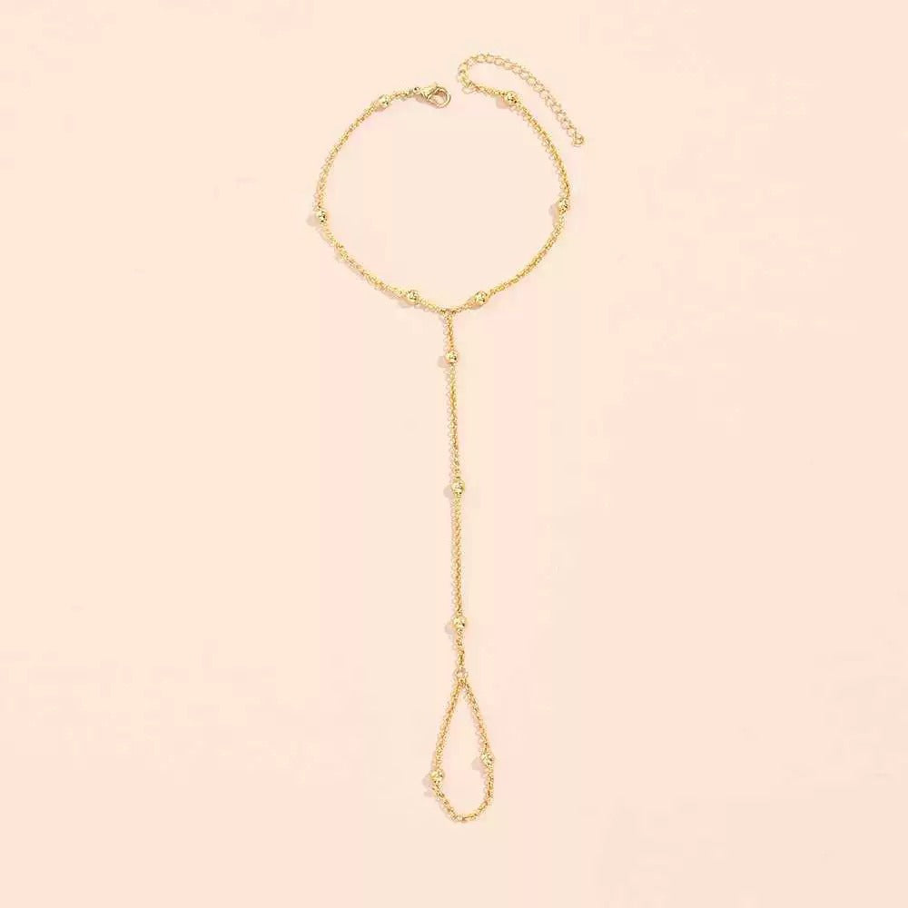 Lisa – Bracelet Chaîne Perles et Gants