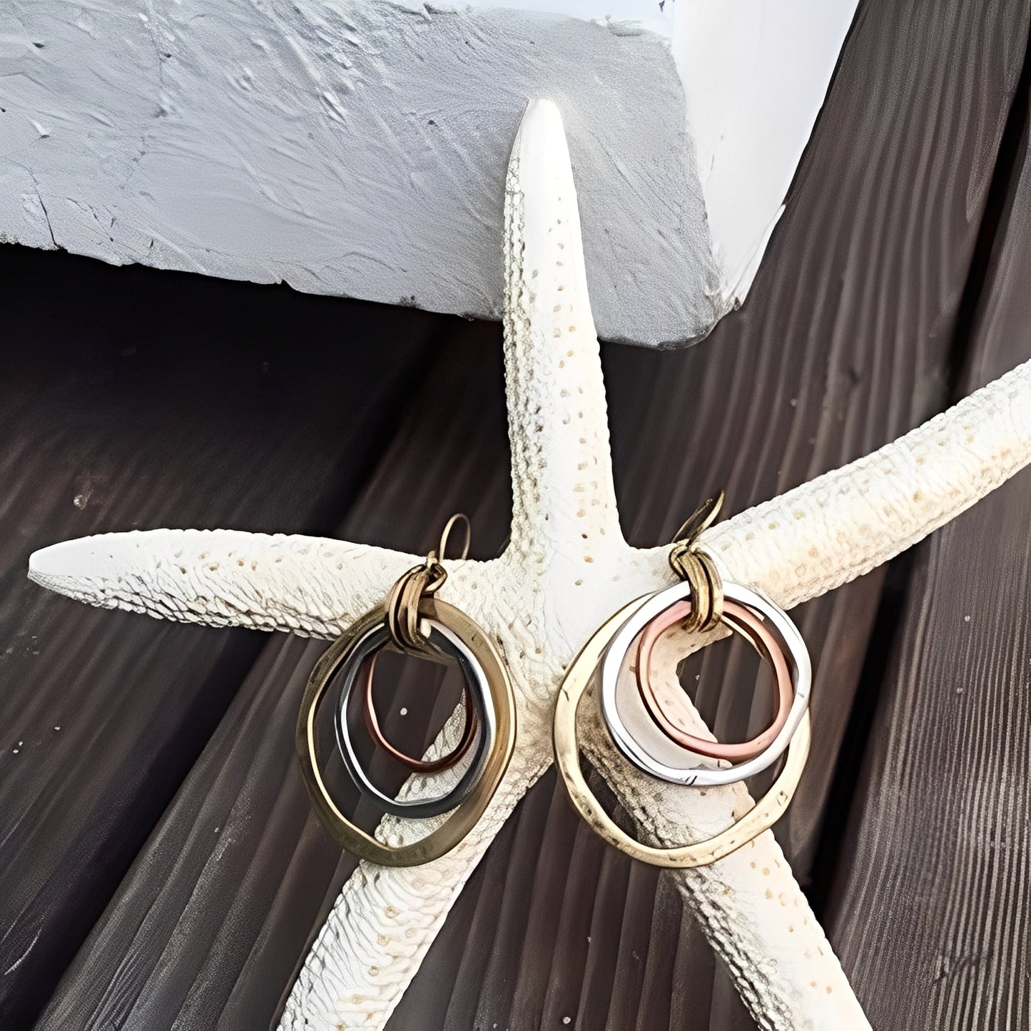 Nadia – Boucles d’Oreilles Vintage Or et Argent