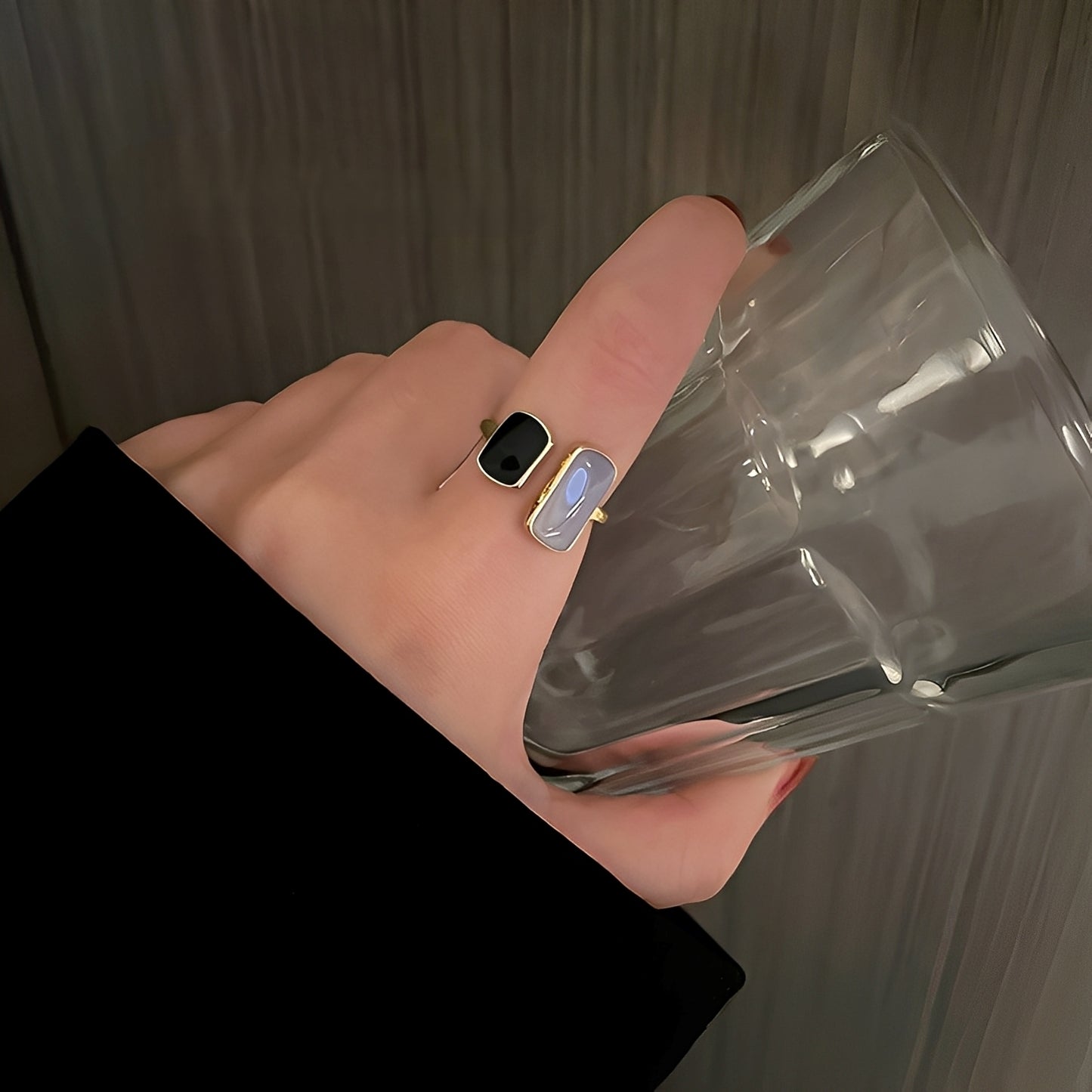 Nerina – Bague Aigue-Marine Enveloppante