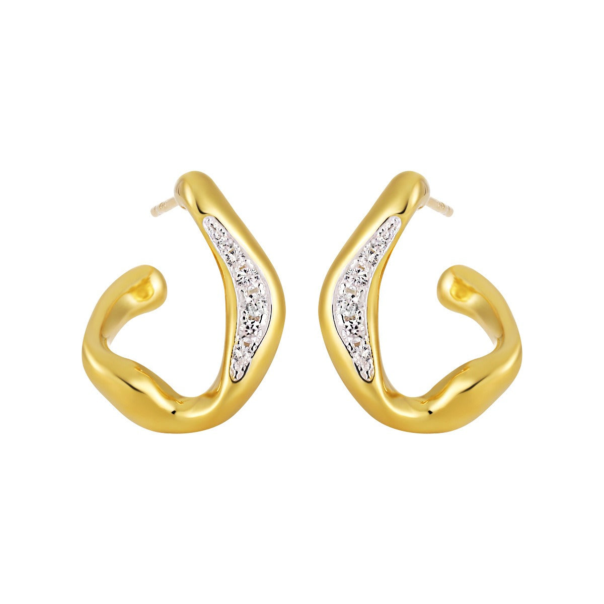 Camila – Créoles Sculptées Dorées