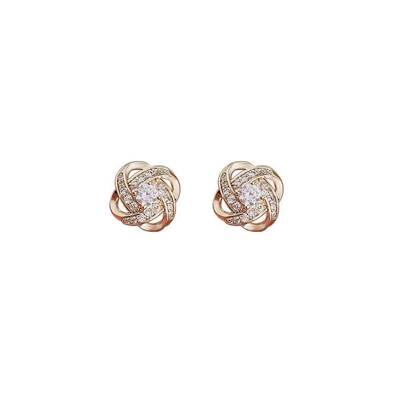 Ryoshi – Boucles d'Oreilles Croix Fleur Spirale